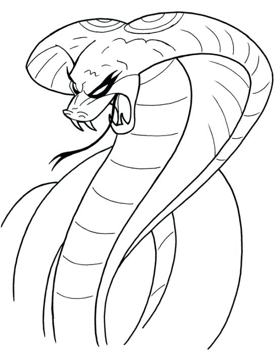550x691 Snake Coloring Page