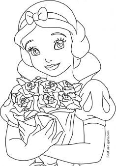 236x338 Free Printable Disney Princess Snow White Coloring Pages For Girls