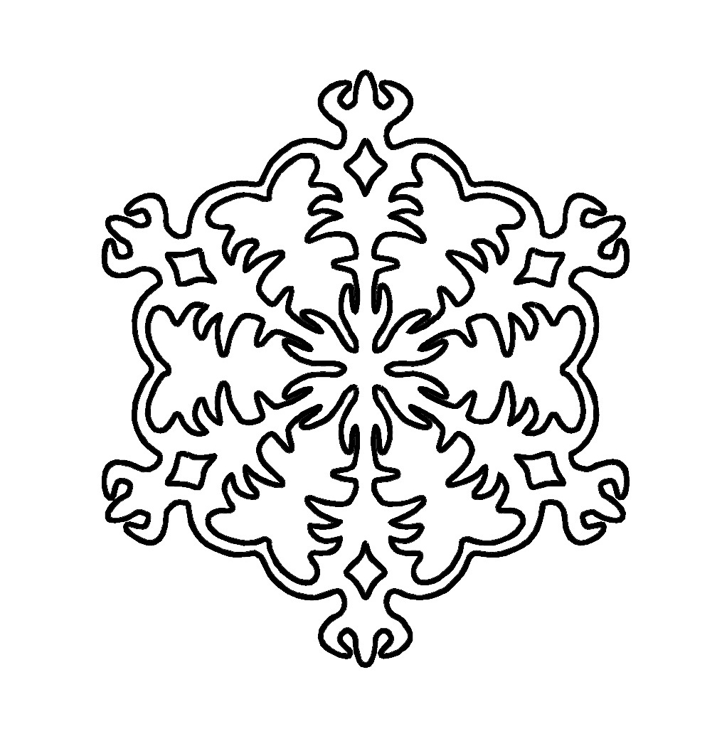 1015x1056 Free Printable Snowflake Coloring Pages For Kids