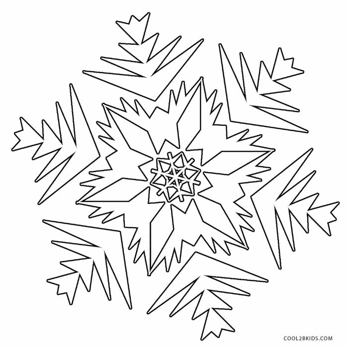 700x700 Printable Snowflake Coloring Pages For Kids
