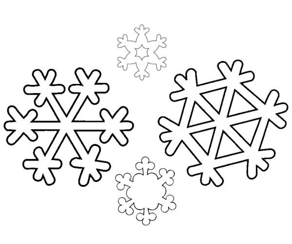 600x500 Simplistic Pictures Of Snowflakes To Print Free Printable