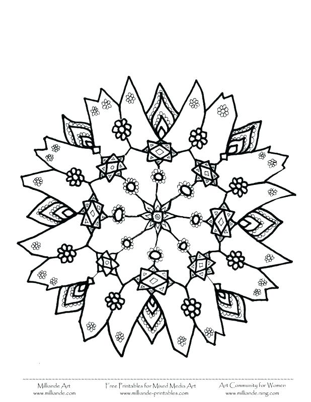 618x800 Snowflake Pictures To Color