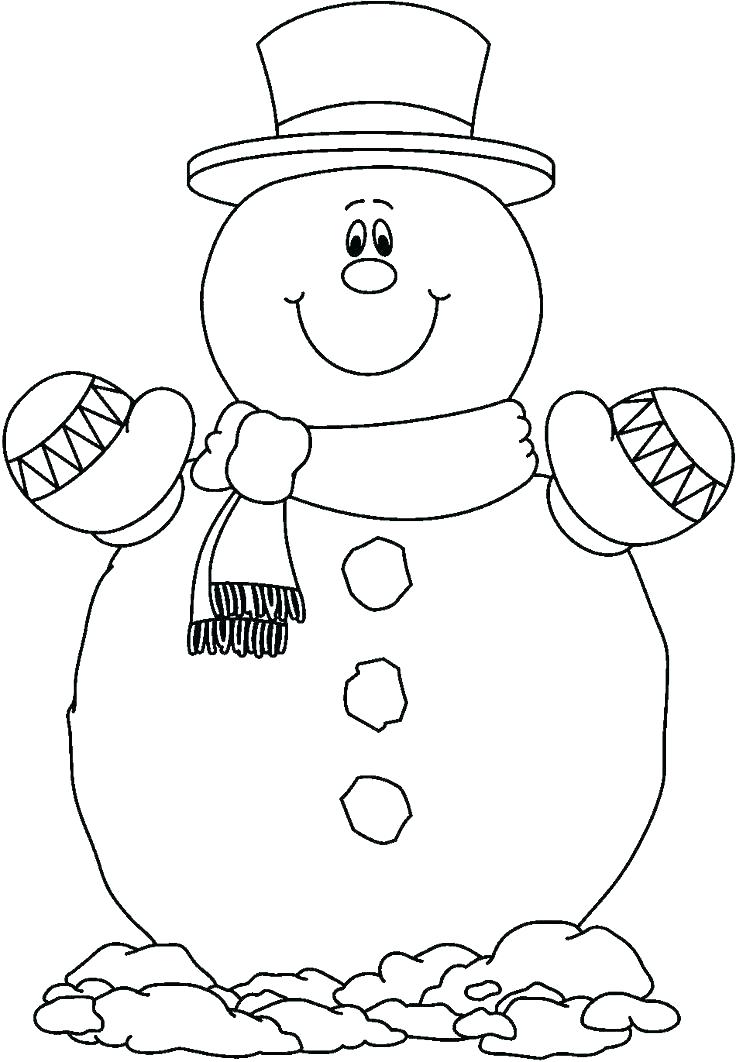 736x1062 Snowman Coloring Page Happy Little Snowman Snowman Colouring Pages