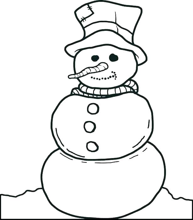 614x700 Snowman Coloring Page