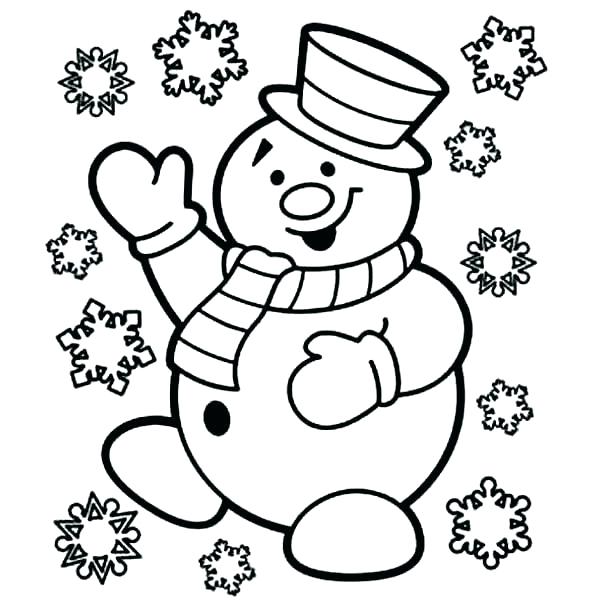 600x600 Free Template For Snowman Hat Kids Coloring Abominable Snowman