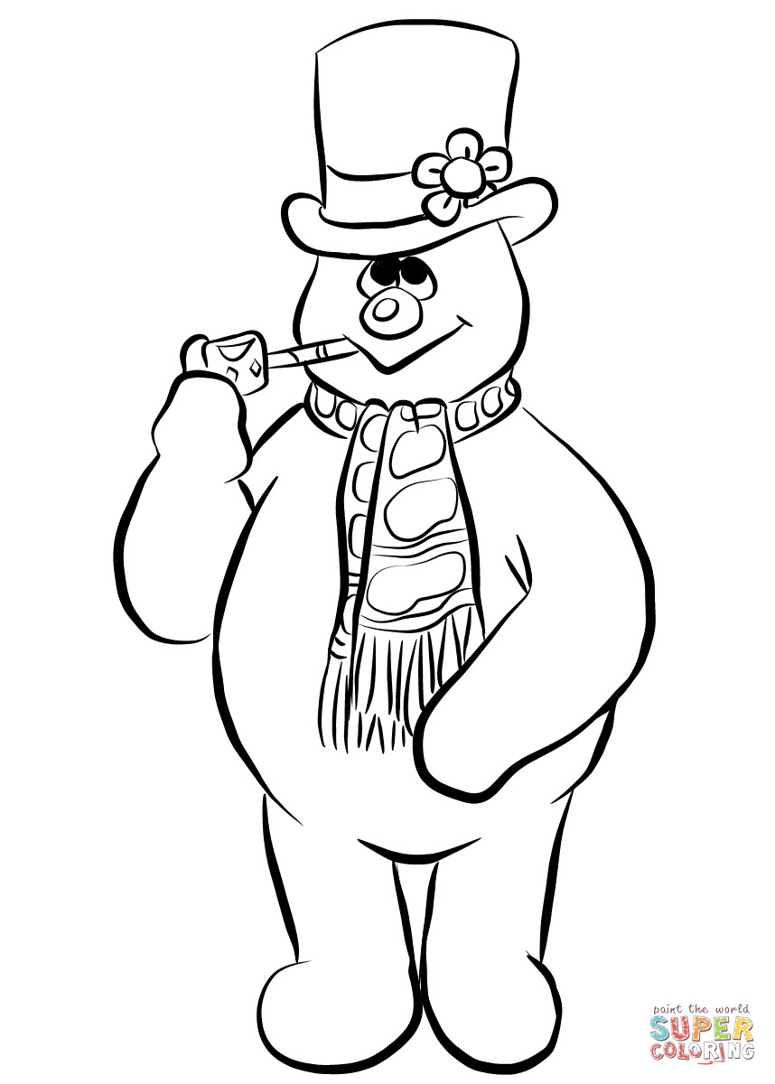 858x1200 Frosty The Snowman Coloring Page Free Printable Pages Lovely