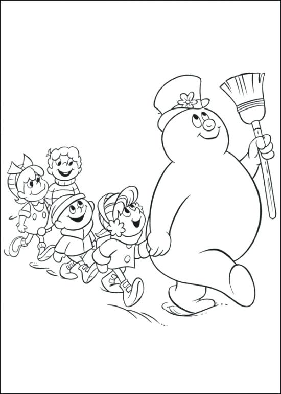 550x770 Snowman Color Pages Free Printable Frosty The Snowman Coloring