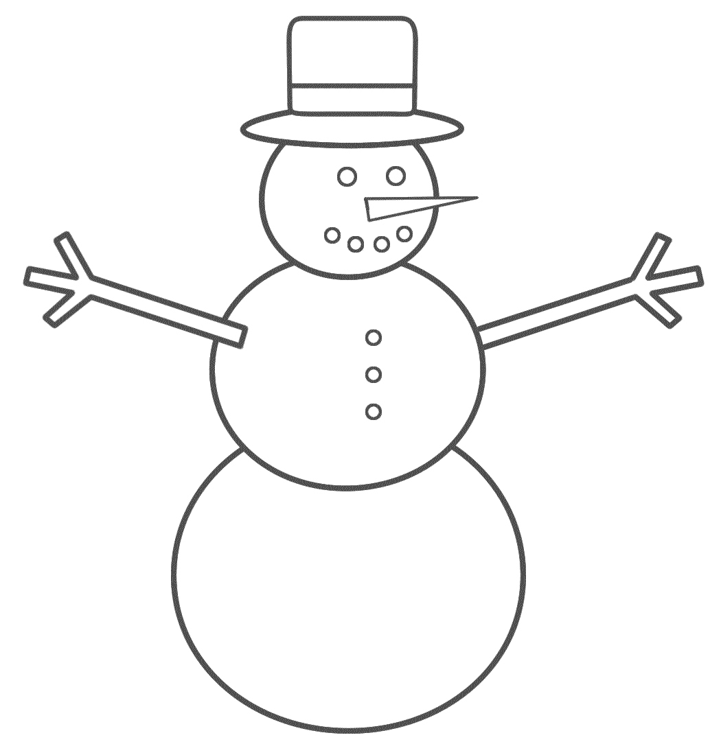 1050x1084 Snowman Coloring Pages Printable Fresh Stencil Snowman Logo