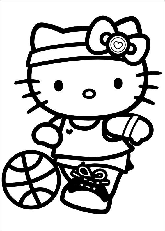 567x794 Hello Kitty Playing Soccer Hello Kitty Coloring Pages