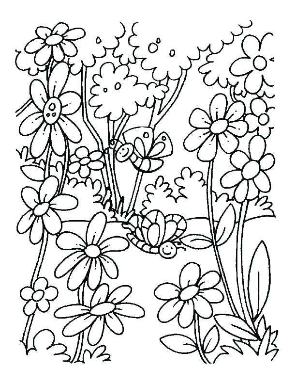 612x792 Coloring Pages For Spring Adult Colouring Pages Springtime