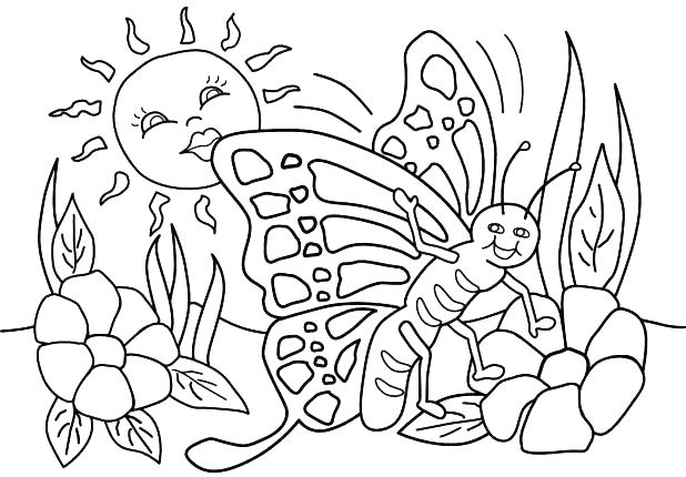 618x430 Springtime Coloring Pages Spring Coloring Pages For Preschoolers