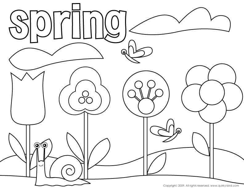 792x612 Free Printable Spring Coloring Pages Outstanding Spring Coloring