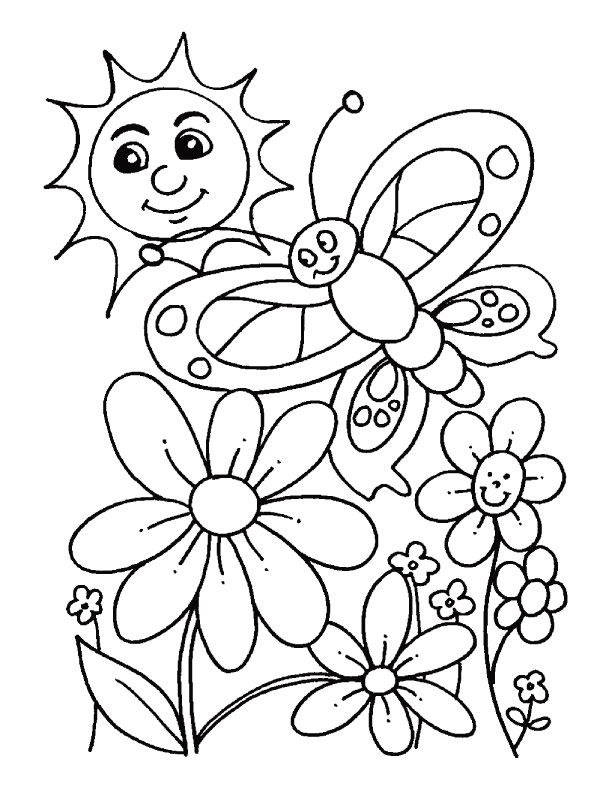 612x792 Spring Coloring Pages For Preschoolers