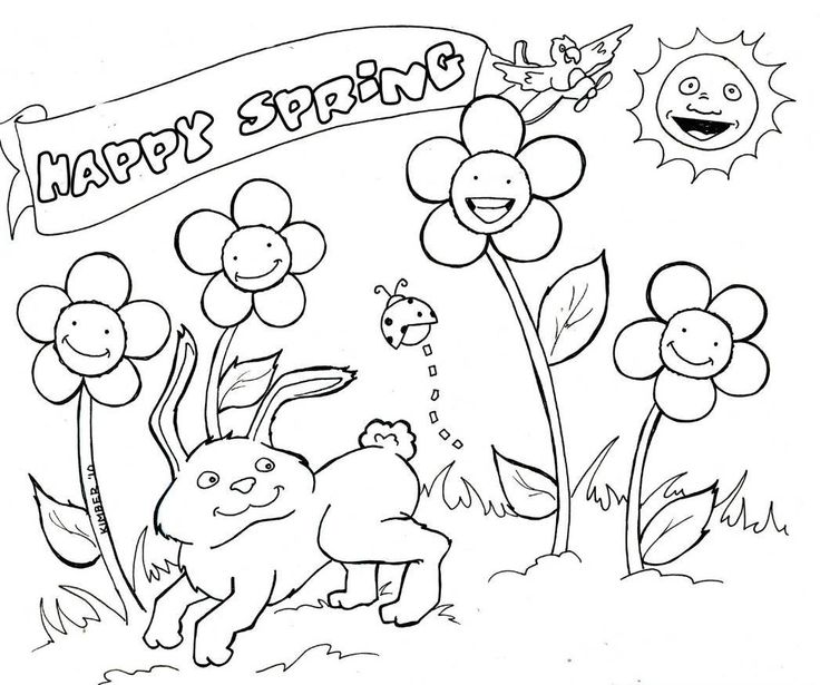736x615 Surprising Idea Free Spring Coloring Pages Book Murderthestout