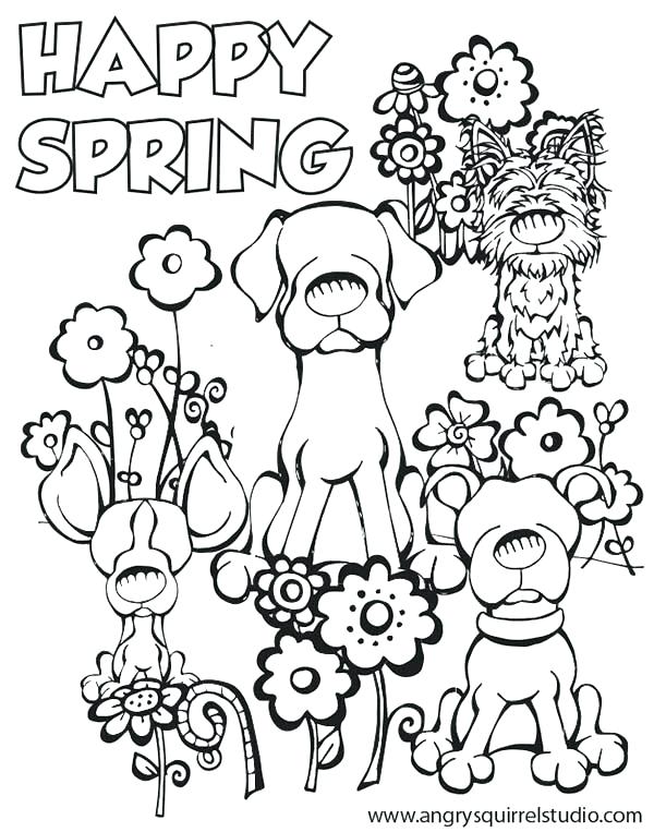 600x763 Spring Printable Coloring Pages