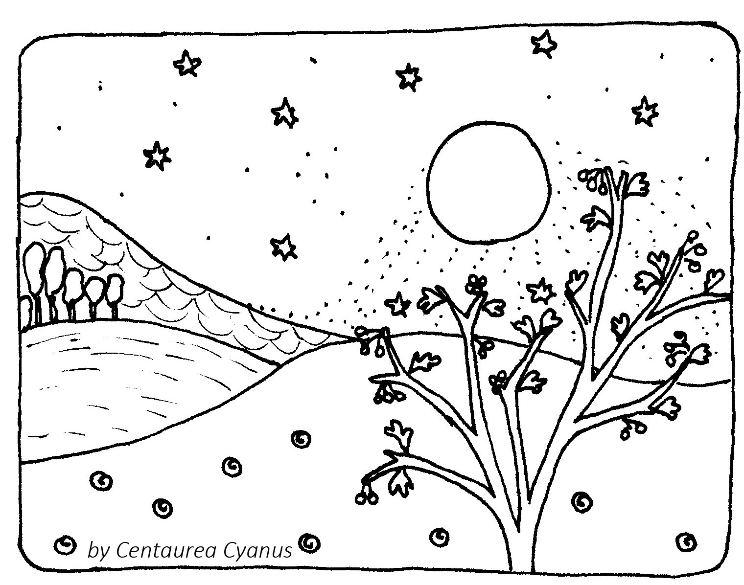 1520x1196 Moon And Stars Coloring Pages Printable Many Interesting Free Kids