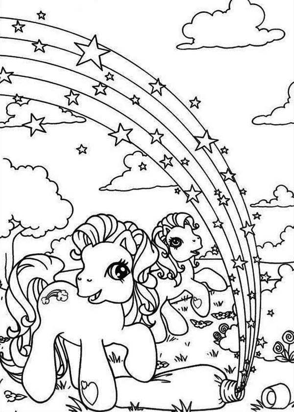 600x840 My Little Pony Rarity And Pinkie Pie With Rainbow Star Coloring