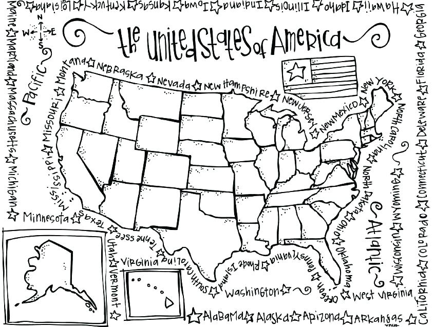 845x637 State Coloring Pages Flag Coloring Page State Coloring Pages