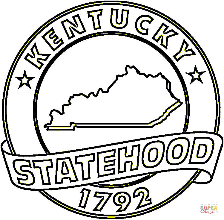 750x735 Kentucky Symbols Coloring Pages State Of Kentucky Coloring Page