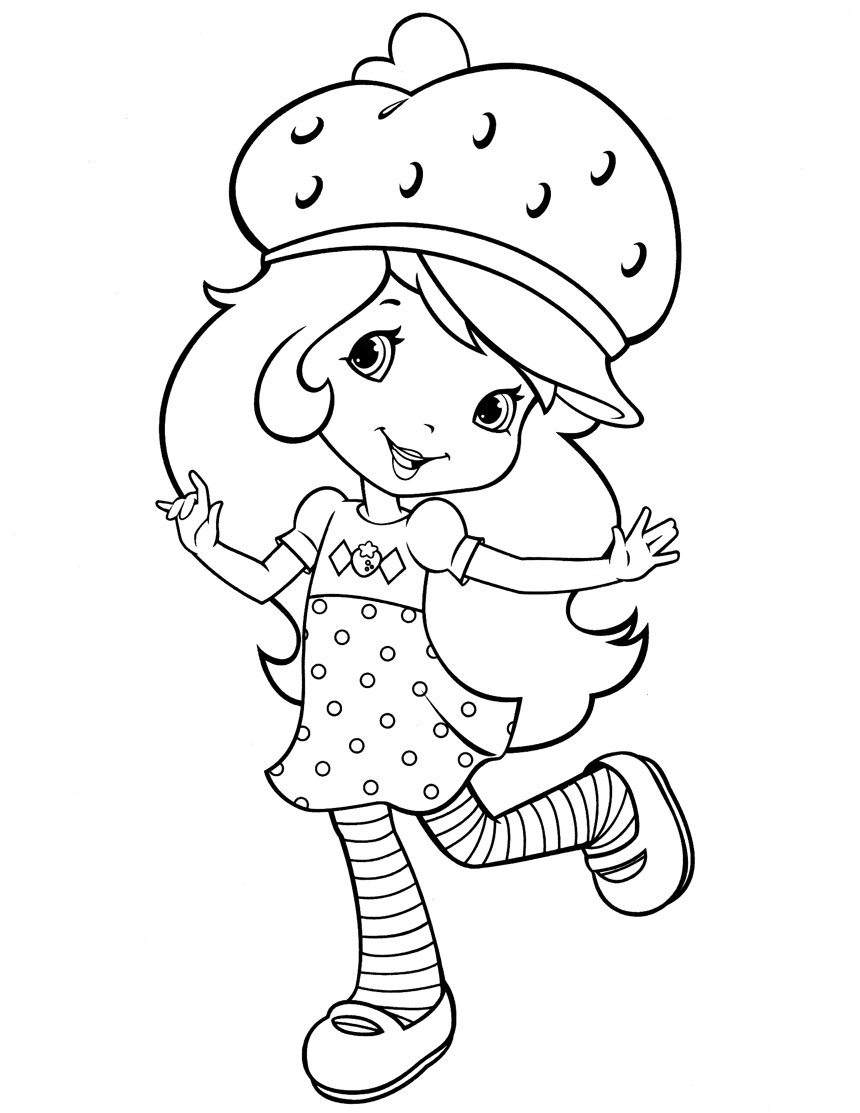 1700x2200 Strawberry Shortcake Coloring Pages For Kids