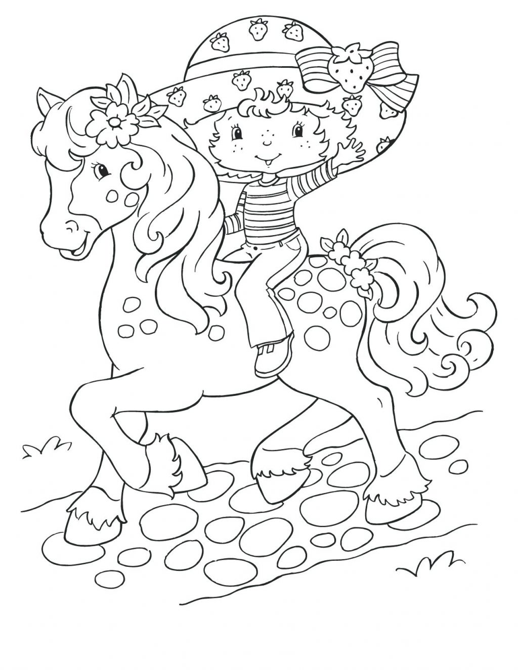 1024x1325 Coloring Pages Strawberry Shortcake Coloring Pages Page On Horse
