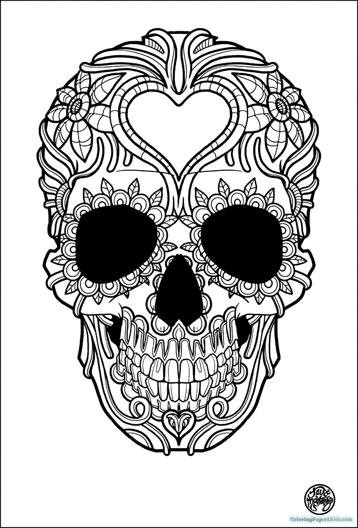 1200x1768 Free Sugar Skull Coloring Pages Coloring Pages For Kids