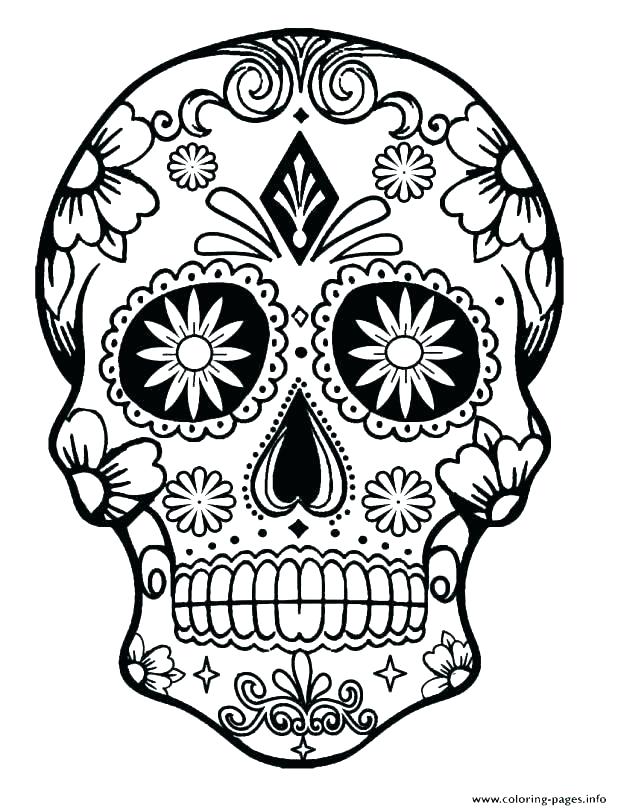618x809 Free Sugar Skull Coloring Pages For Adults Icontent