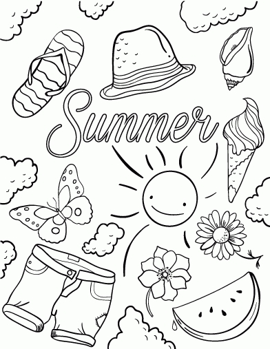 392x507 Free Summer Coloring Pages Pictures Free Coloring Pages
