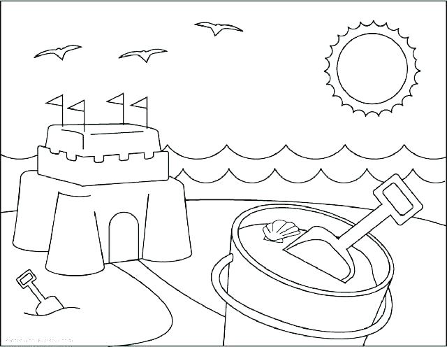 640x496 Beach Printable Coloring Pages Free Summer Coloring Pages Beach
