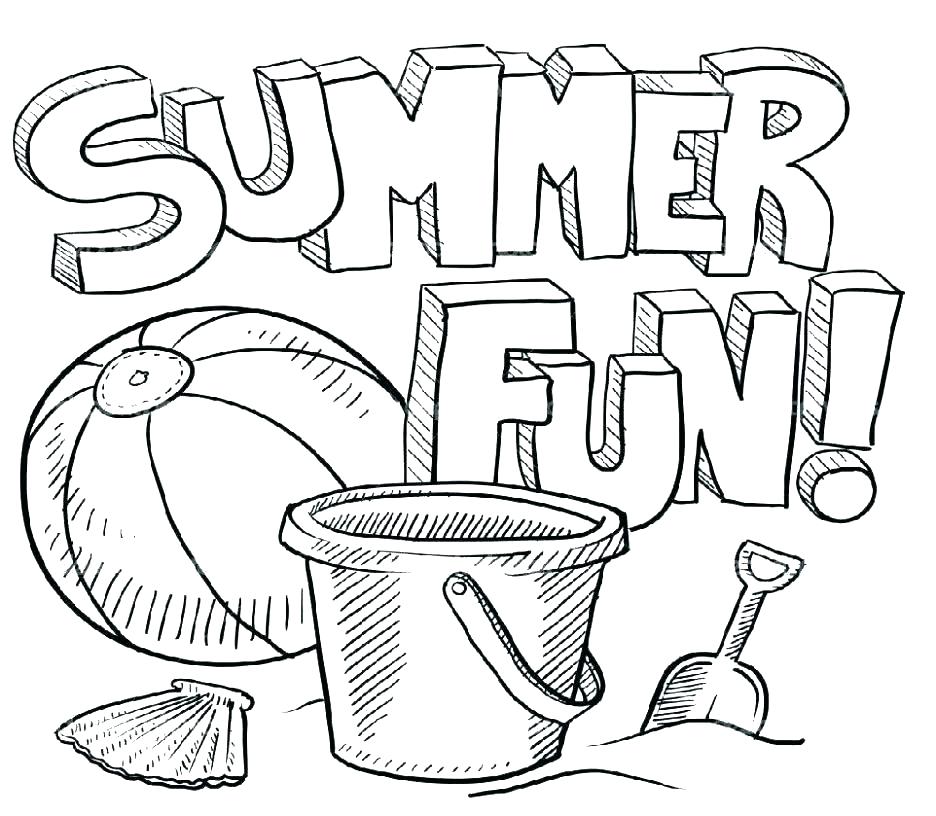936x816 Summer Coloring Page Summer Coloring Es Printable Beach Full Size