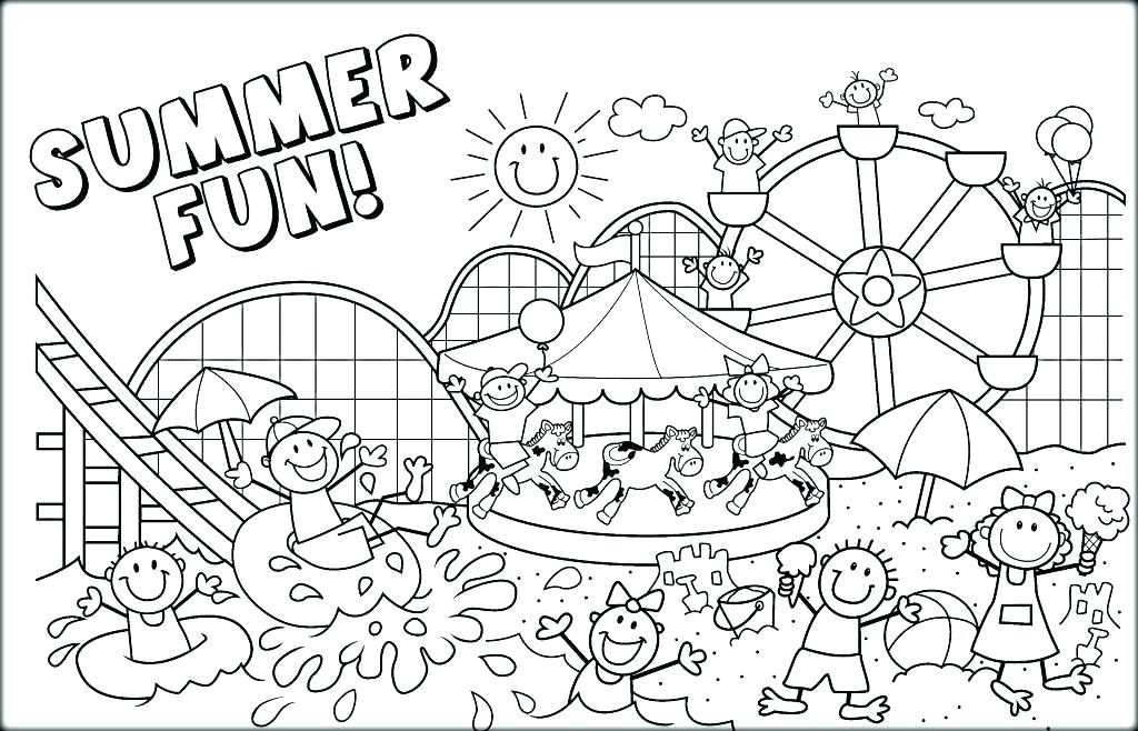 1024x658 Childrens Summer Coloring Pages Sheets Kids Sun Face Book Page