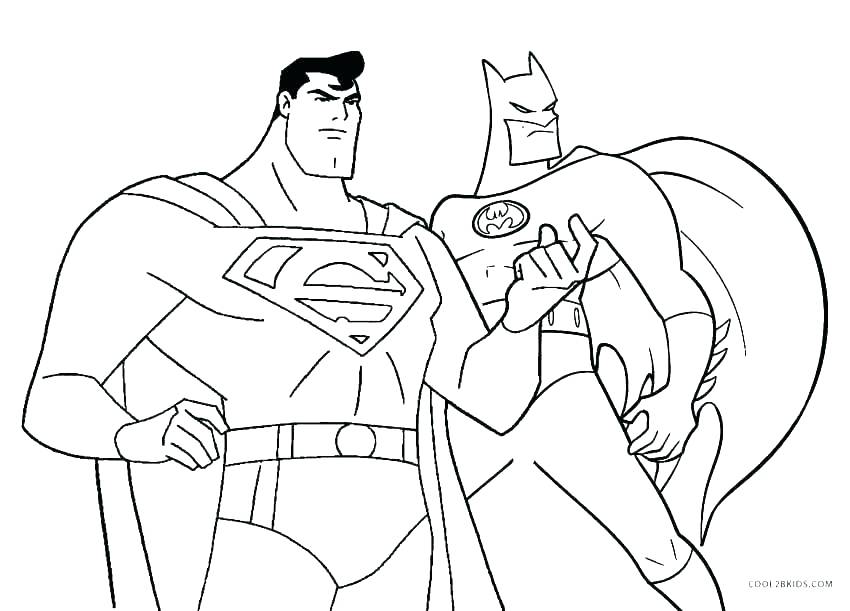 850x611 Superman Color Sheet Free Batman V Superman Coloring Pages