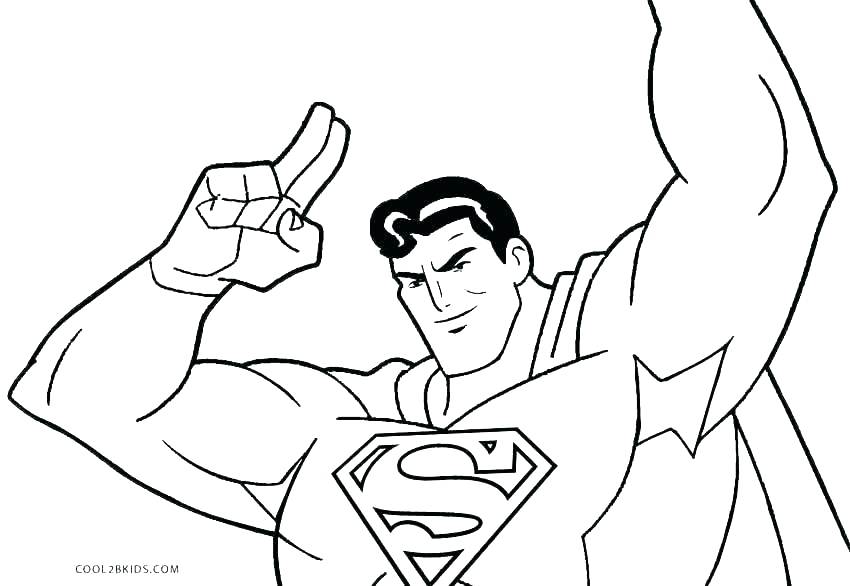 850x586 Superman En Color Superman Color Page Superman Coloring Page