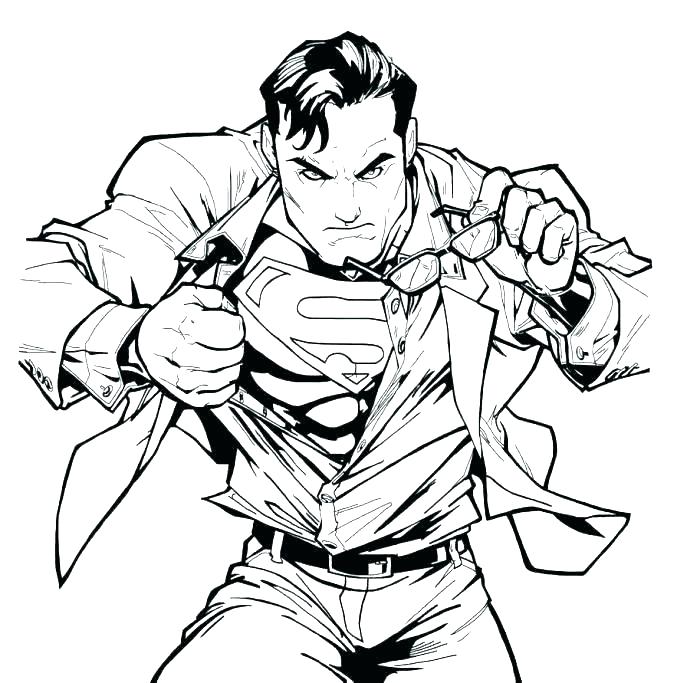 687x683 Superman Symbol Coloring Pages