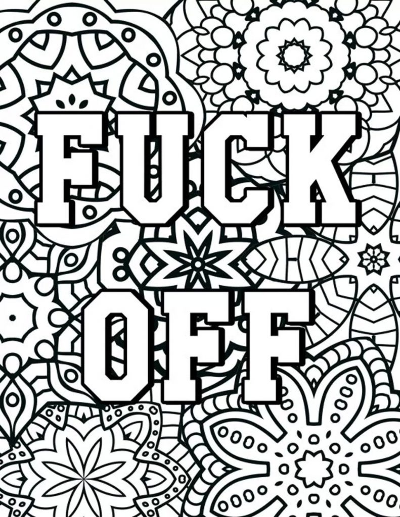 791x1024 Free Printable Coloring Pages For Adults Only Swear Words