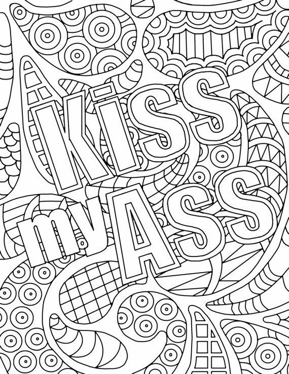 570x738 Free Adult Coloring Pages Swear Words