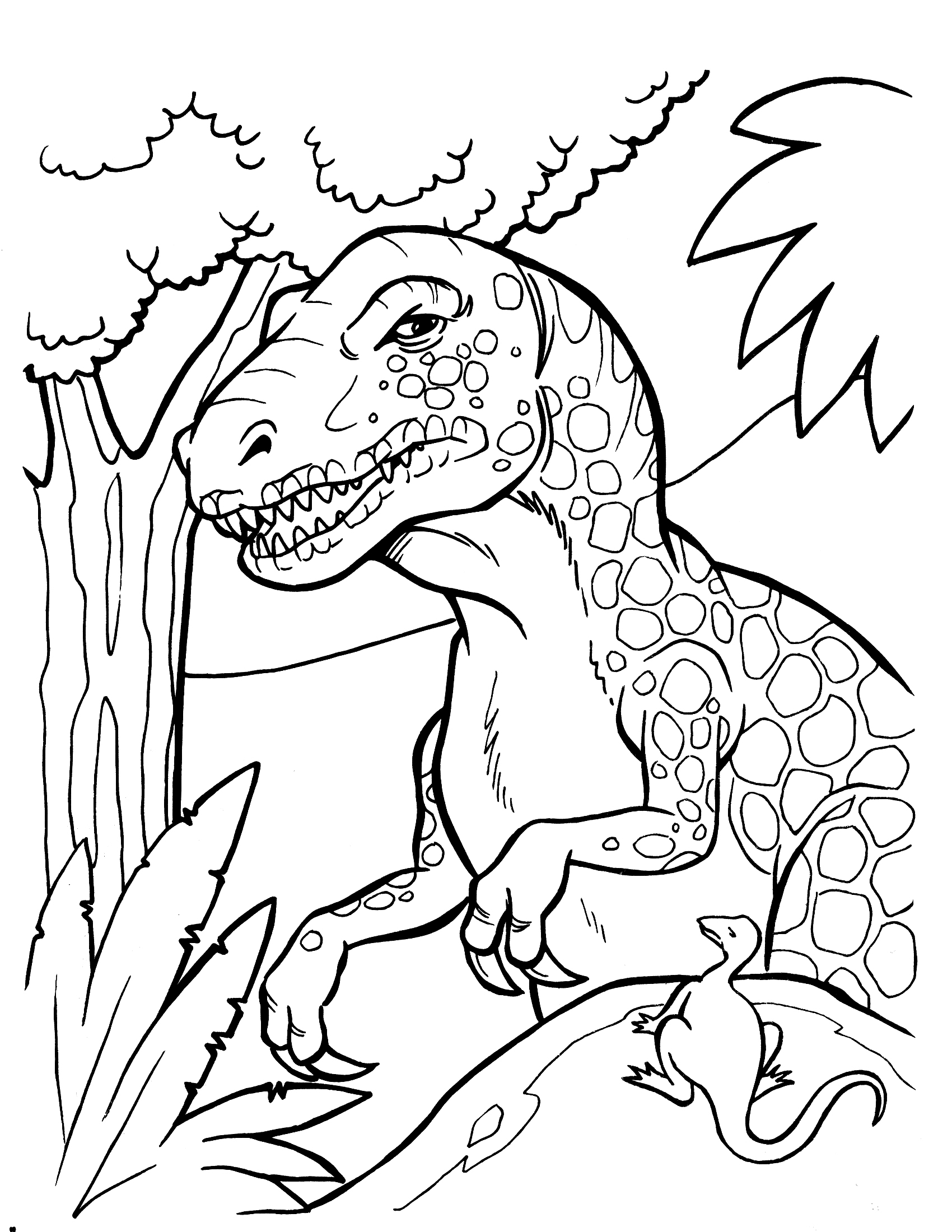 1700x2200 Free Printable Dinosaur Coloring Pages Collection