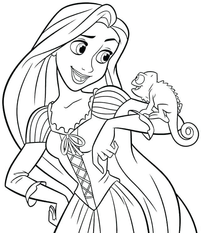 641x742 Free Rapunzel Coloring Pages