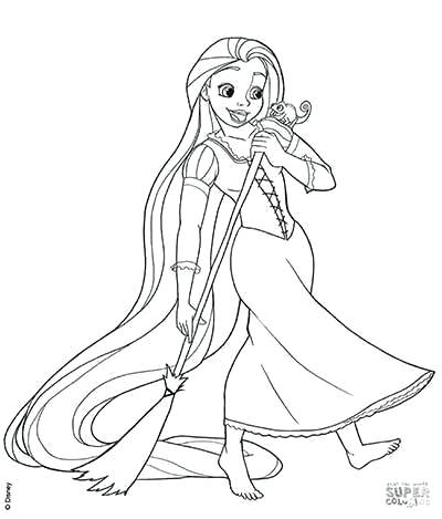 400x469 Princess Rapunzel Coloring Pictures Free Tangled Coloring Pages