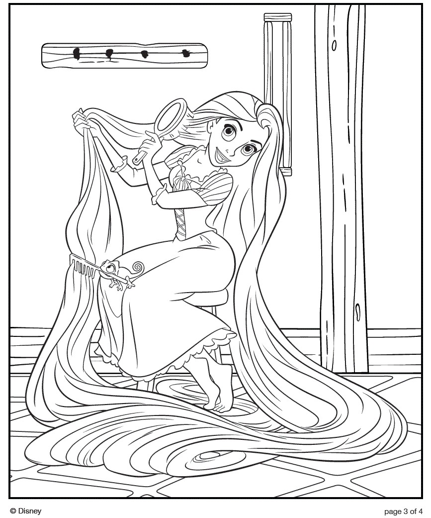 867x1041 Tangled Coloring Pages