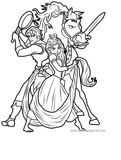 400x529 Tangled Coloring Pages