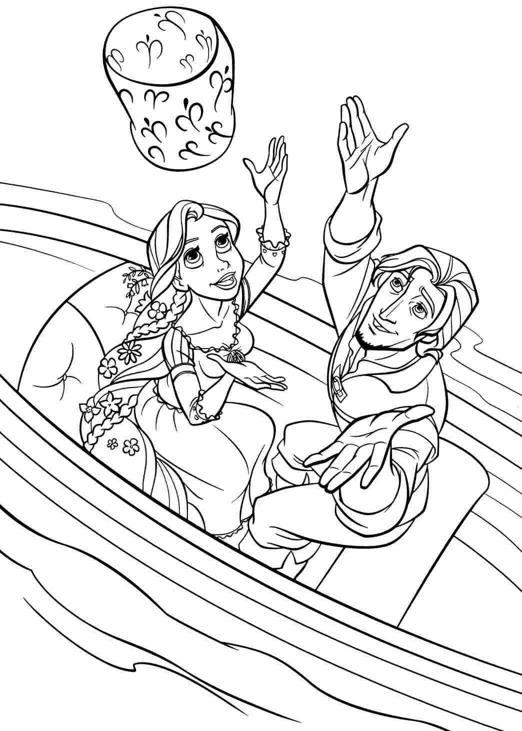 1044x1460 Tangled Coloring Pages Free Printable Disney Princess Rapunzel