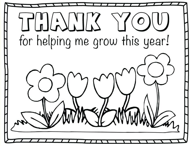 778x592 Amazing Thank You Card Coloring Page For You Notes Thanks