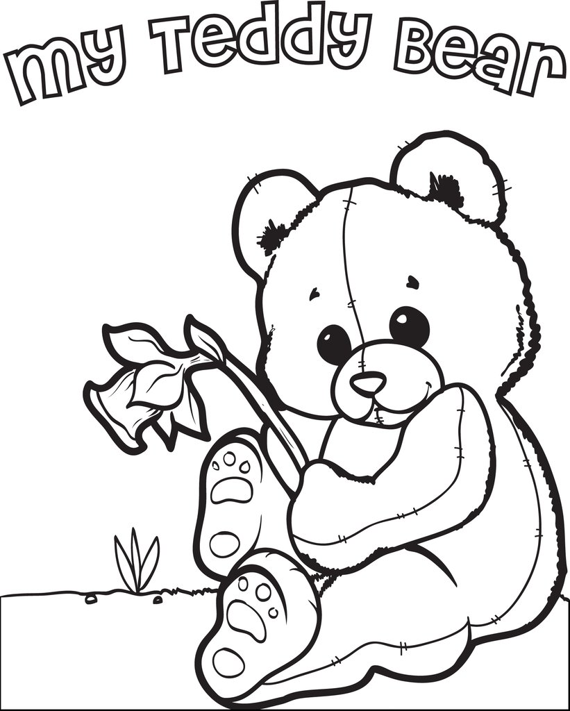 821x1024 Free, Printable Teddy Bear Coloring Page For Kids Supplyme
