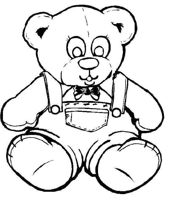576x690 Cute Teddy Bear Coloring Pages