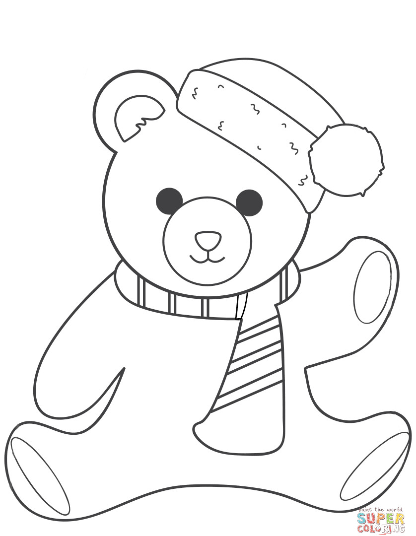 838x1080 Brown Teddy Bear Coloring Pages For All Ages Picturesque Color