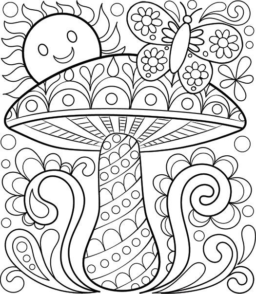 525x604 Classy Ideas Therapy Coloring Pages Free Calendar Toadstool Page