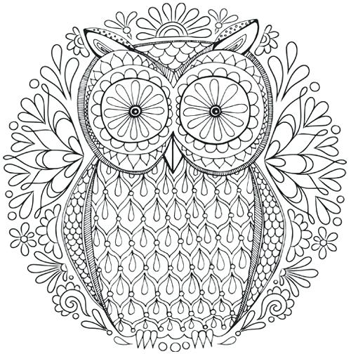 500x504 Coloring Book Owl Free Owl Nature Mandala Coloring Page Art