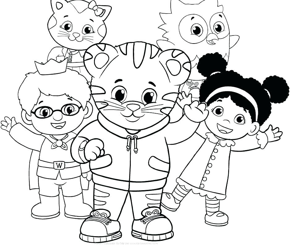 938x800 Tiger Coloring Pages Tiger Coloring Tiger And His Friends Coloring