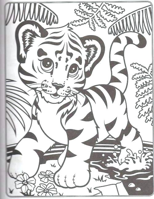 500x646 Cute Tiger Coloring Pages Cartoon Cute Tiger Coloring Page Vector